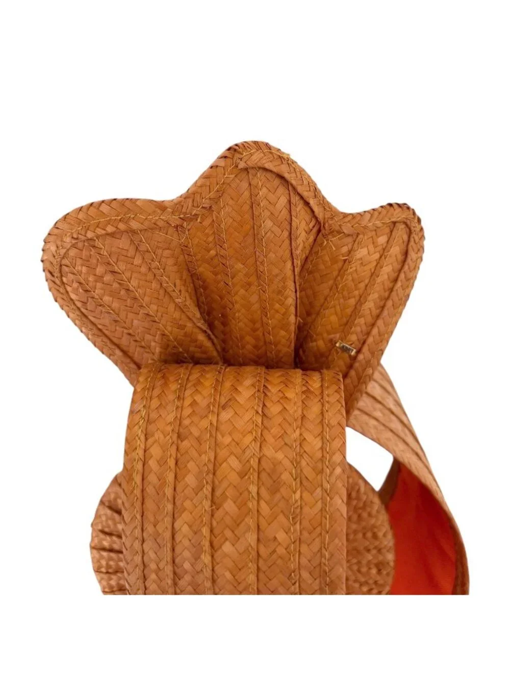 Vintage Woven‎ Straw Oversized Buckle Statement Belt Boho Tropical Resort (S)